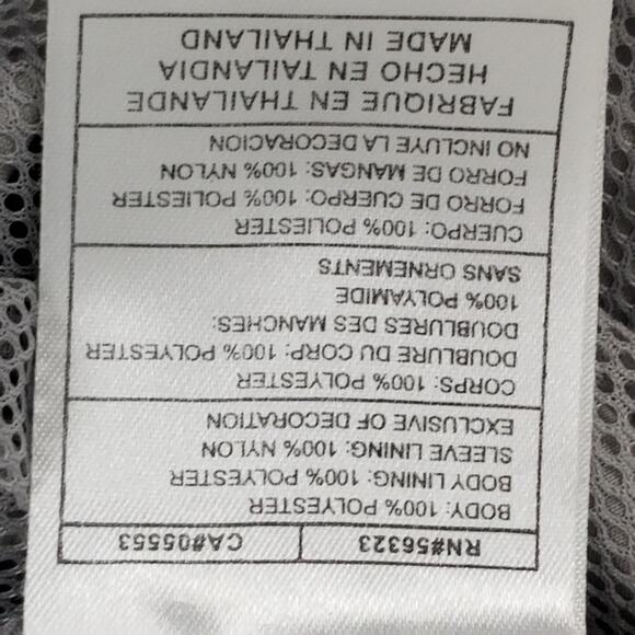 Nike Windbreaker Jacket Mens Large Gray Full Zip Mesh Lined Black Piping Swoosh - Picture 16 of 16